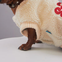 HKM-7366845 Christmas Casual Fuzzy Pet Jacket - Autumn & Winter Wear for Small to Large Pets