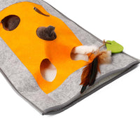 HKM-7367357 Cozy Felt Fabric & Wool Pet Play Mat with Non-Slip Bottom - 48x37cm