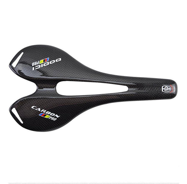 HKM-736851 Full Carbon Fiber Mountain Road Bike Saddle with Hollow Cushion - 3K Finish