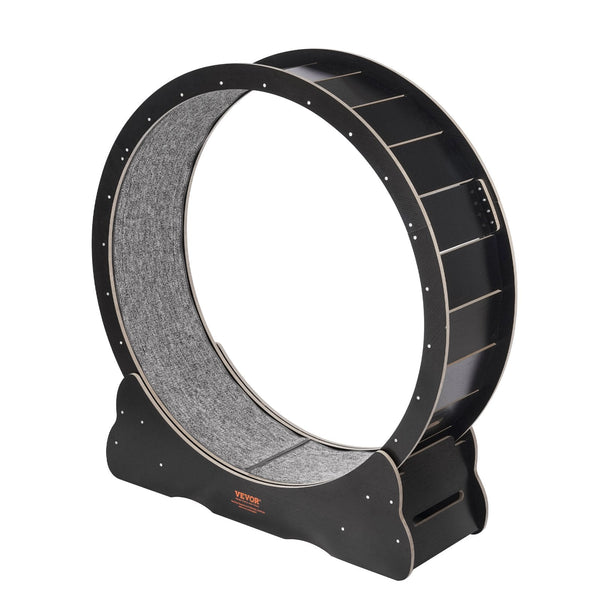 HKM-7368893 Large Cat Exercise Wheel for Indoor Use - 43.3" Wooden Treadmill with Noise Reduction and Safety Features