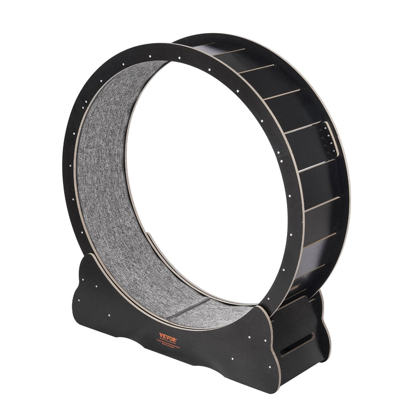 HKM-7368893 Large Cat Exercise Wheel for Indoor Use - 43.3" Wooden Treadmill with Noise Reduction and Safety Features