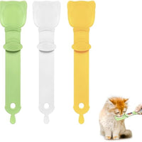 HKM-7369533 Multifunctional Cat Strip Feeder with Mixing Spoon for Liquid Snacks and Wet Food