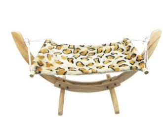 HKM-7369661 Wooden Cat Hammock Bed for Cozy Relaxation and Easy Setup
