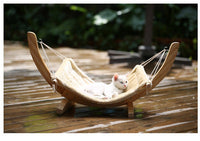 HKM-7369661 Wooden Cat Hammock Bed for Cozy Relaxation and Easy Setup