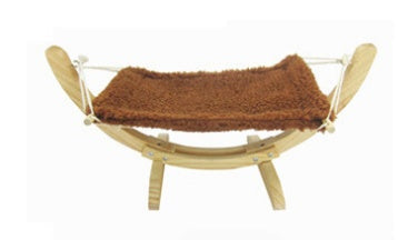 HKM-7369661 Wooden Cat Hammock Bed for Cozy Relaxation and Easy Setup