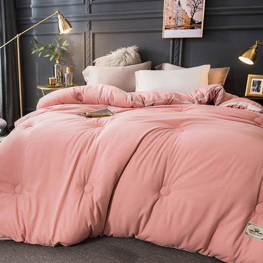 HKM-736979 Graphene Antibacterial Thickened Minimalist Warm Quilt - Multiple Colors Available