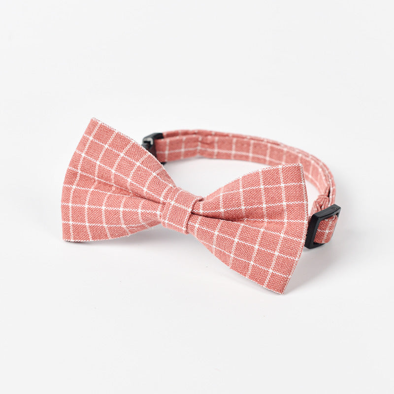 HKM-7370301 Classic British Style Child Pet Dog Bow Tie in Red, Dark Blue, Pink, and Gray