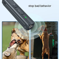 HKM-7371325 Handheld Portable Ultrasonic Dog Dispeller, Plastic Construction, Black and Orange Options