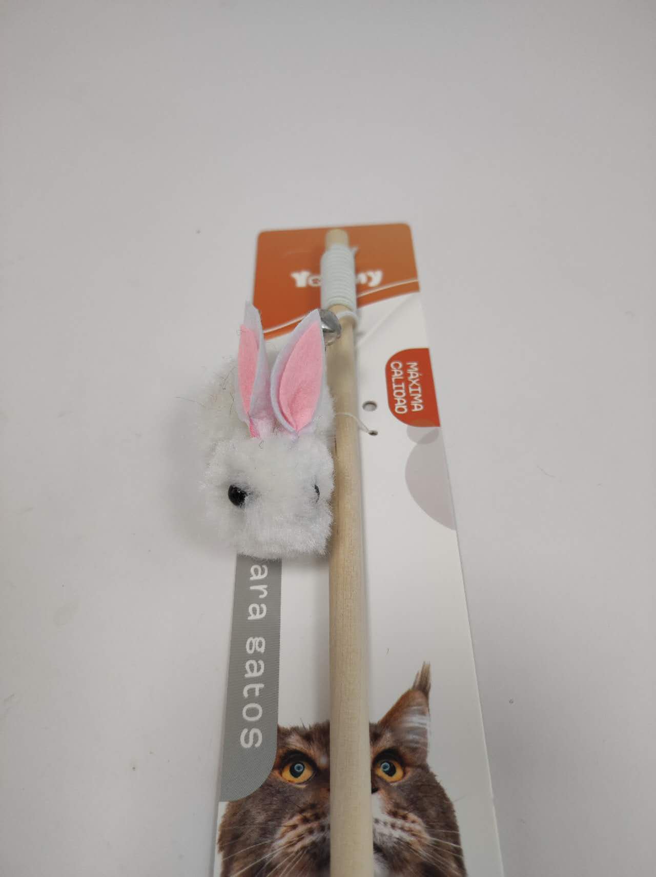 HKM-7372861 Interactive Little Furry Rabbit Cat Teaser Toy for Playful Felines