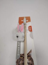 HKM-7372861 Interactive Little Furry Rabbit Cat Teaser Toy for Playful Felines