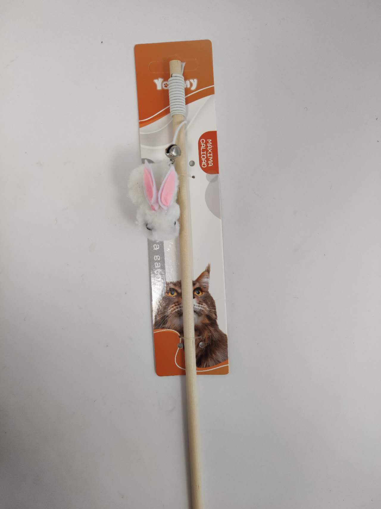 HKM-7372861 Interactive Little Furry Rabbit Cat Teaser Toy for Playful Felines