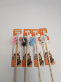 HKM-7372861 Interactive Little Furry Rabbit Cat Teaser Toy for Playful Felines
