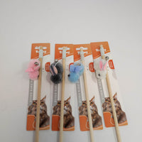 HKM-7372861 Interactive Little Furry Rabbit Cat Teaser Toy for Playful Felines