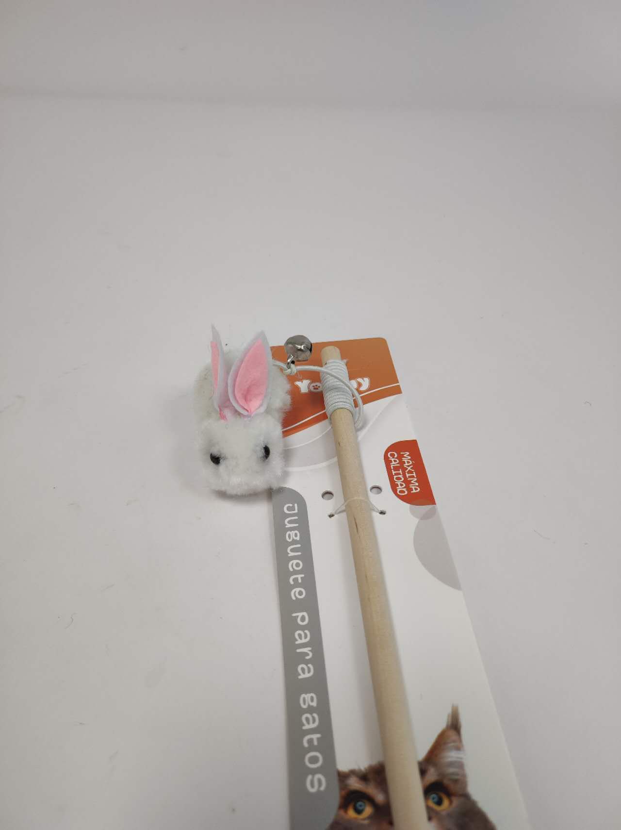 HKM-7372861 Interactive Little Furry Rabbit Cat Teaser Toy for Playful Felines