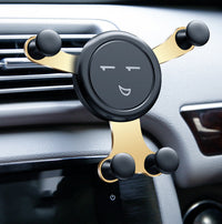 HKM-737363 Universal Car Air Outlet Mobile Phone Mount – Black, Silver, Gold Options