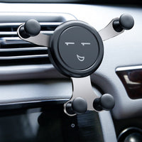 HKM-737363 Universal Car Air Outlet Mobile Phone Mount – Black, Silver, Gold Options