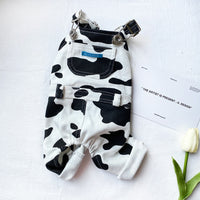 HKM-7375421 Cozy Cow Print Teddy Bear Suspenders for Pets - Various Sizes Available