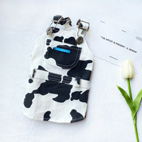 HKM-7375421 Cozy Cow Print Teddy Bear Suspenders for Pets - Various Sizes Available