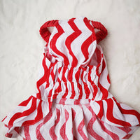 HKM-7376189 Princess-Style Cotton Bow Skirt for Cats and Dogs in Red - XS to XXL Sizes Available