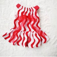 HKM-7376189 Princess-Style Cotton Bow Skirt for Cats and Dogs in Red - XS to XXL Sizes Available