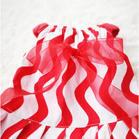 HKM-7376189 Princess-Style Cotton Bow Skirt for Cats and Dogs in Red - XS to XXL Sizes Available