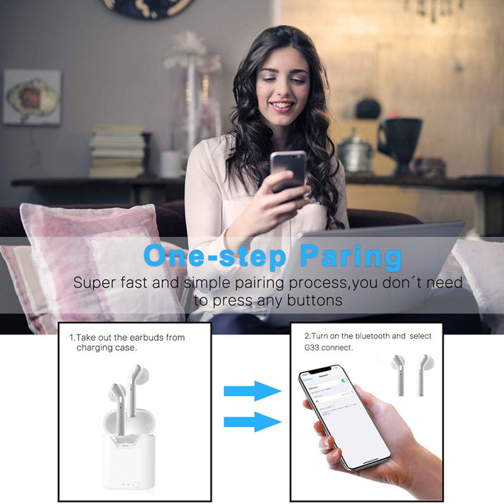 HKM-737683 H17T Wireless Bluetooth Headset with Multi-Point Connection and Voice Control