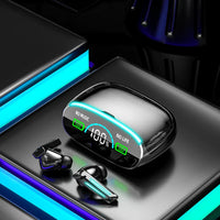 HKM-737811 True Wireless LED Display Earbuds with Noise Cancellation and Powerbank Charging Case