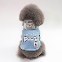 HKM-7378237 Thick Hooded Cotton-Padded Coat for Pets in Blue and Wine Red