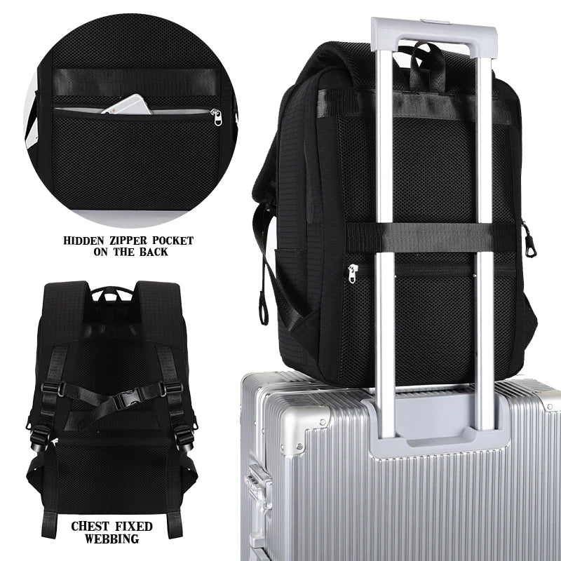 HKM-737875 Custom Logo Men’s and Women’s 17-Inch Business Backpack for Students and Professionals