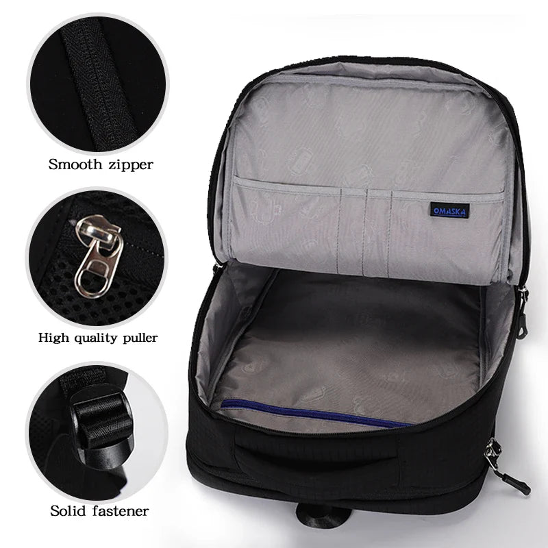 HKM-737875 Custom Logo Men’s and Women’s 17-Inch Business Backpack for Students and Professionals