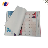 HKM-737939 Custom A2 A3 Full Colour Spiral Bound Wall Calendar Printing