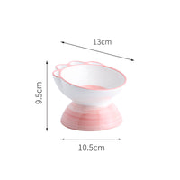 HKM-7379773 Cute Cartoon Paw Shaped Ceramic Pet Bowl with 15¡ã Inclined Surface for Food and Water