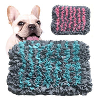 HKM-738003 Colorful Pet Sniffing Pad for Training and Exercise, Eco-Friendly Plush, Slow Feeding and Stress Relief Mat, Available in Blue and Pink