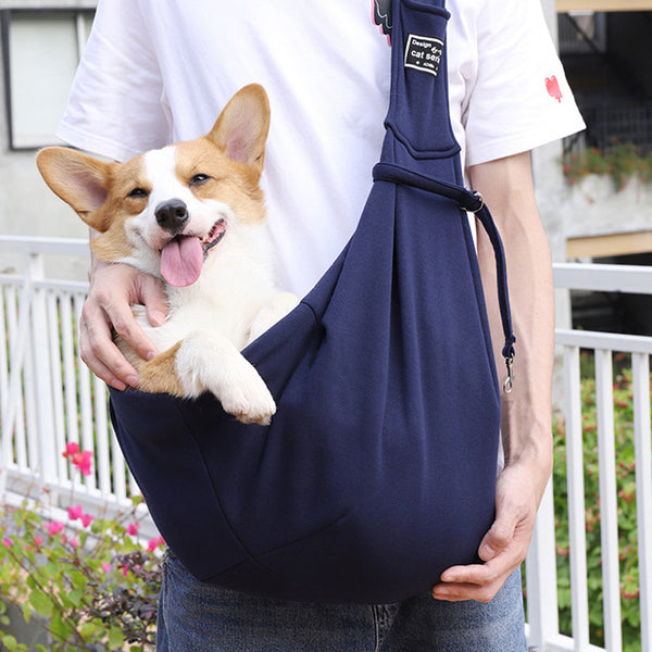 HKM-7381053 Adjustable Pet Carrier Bag for Dogs and Cats - Comfortable Single Shoulder Sling Tote for Travel and Outdoor Use
