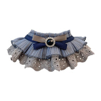 HKM-7381181 Triangle Lace Scarf Bow Tie for Cats and Dogs in Blue