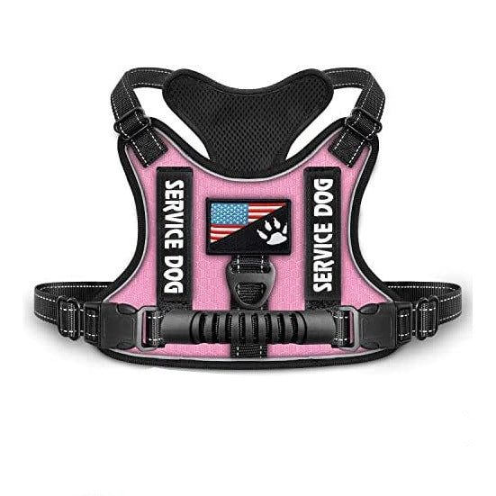 HKM-7382845 Reflective Night Vision Pet Harness with Shock Absorption and Traction Chest Strap