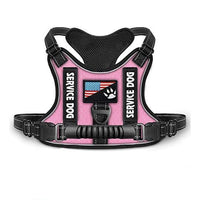 HKM-7382845 Reflective Night Vision Pet Harness with Shock Absorption and Traction Chest Strap