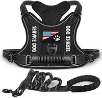 HKM-7382845 Reflective Night Vision Pet Harness with Shock Absorption and Traction Chest Strap