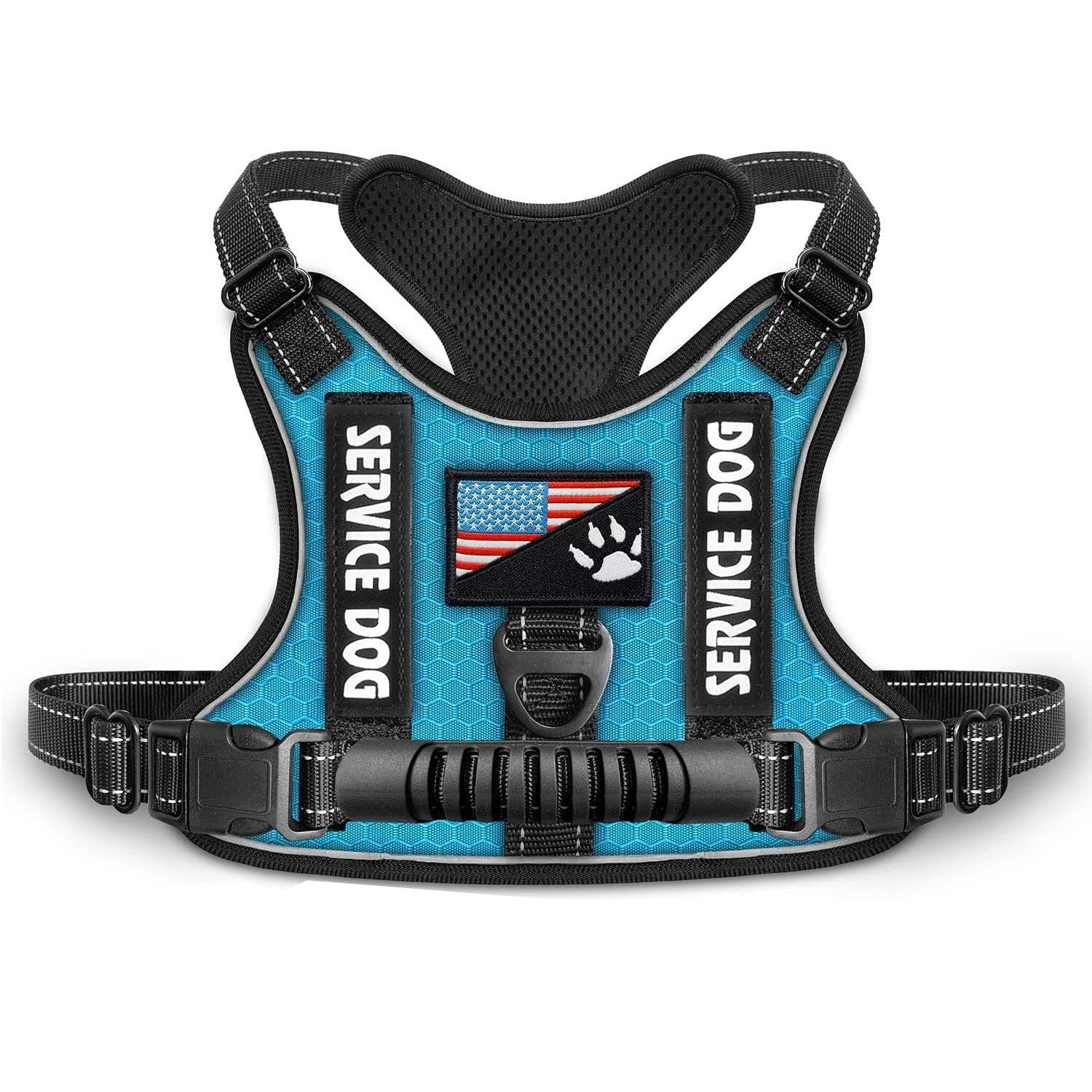 HKM-7382845 Reflective Night Vision Pet Harness with Shock Absorption and Traction Chest Strap
