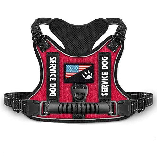 HKM-7382845 Reflective Night Vision Pet Harness with Shock Absorption and Traction Chest Strap
