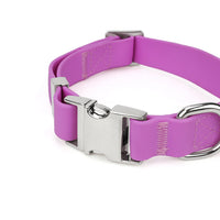 HKM-7385405 Adjustable Waterproof Silicone Pet Traction Rope with Zinc Alloy D Buckle - Multiple Sizes in Purple, Green, Pink