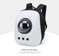 HKM-7385789 Portable Cat Travel Backpack - Medium Soft PVC Space Capsule Design in Solid Colors