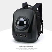 HKM-7385789 Portable Cat Travel Backpack - Medium Soft PVC Space Capsule Design in Solid Colors