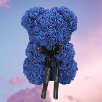 HKM-738643 25 cm Plush Teddy Rose Bear with Box – Perfect Gift for Valentine's Day, Mother's Day, and Special Occasions
