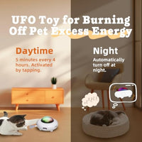 HKM-7386813 Automatic Interactive Cat Toy with Feather, Multi-Mode Play, USB Rechargeable, Cat Hair Removal Feature