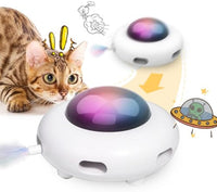 HKM-7386813 Automatic Interactive Cat Toy with Feather, Multi-Mode Play, USB Rechargeable, Cat Hair Removal Feature