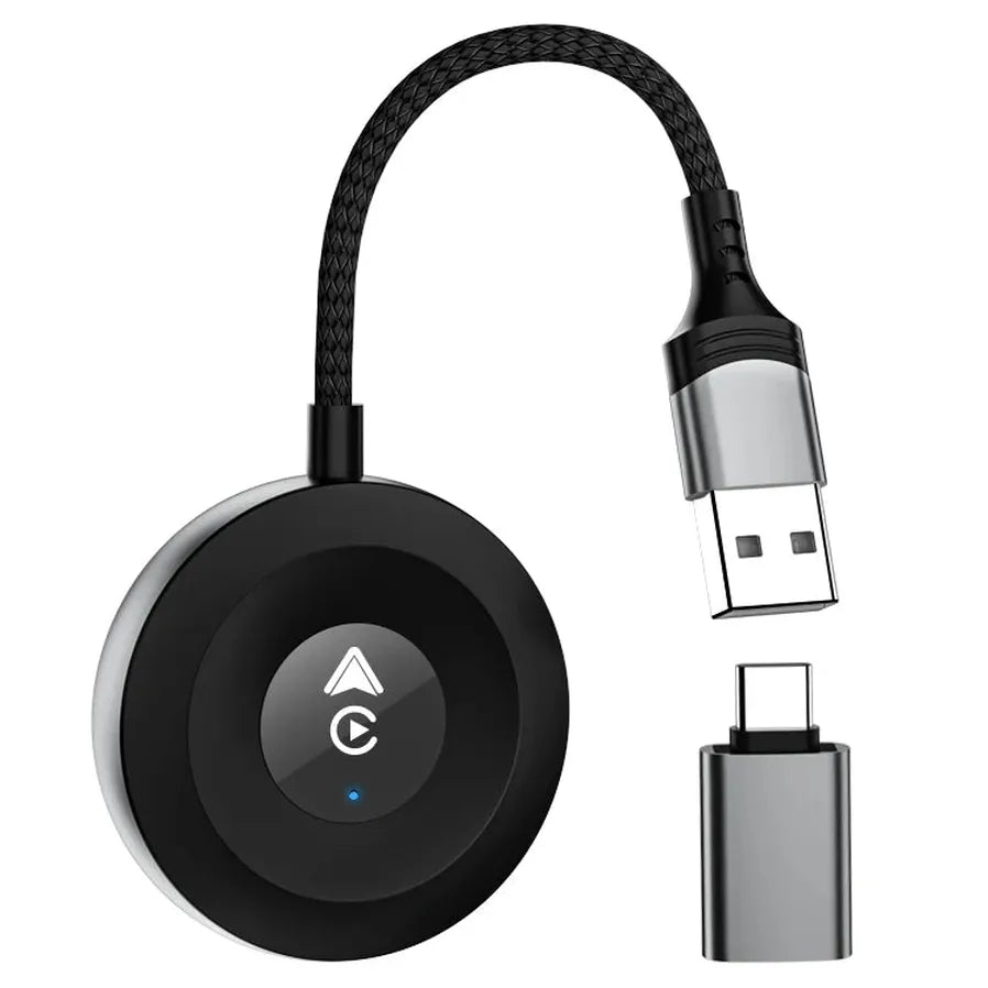 HKM-738707 2-in-1 Wireless CarPlay and Android Auto Adapter for Seamless In-Car Connectivity