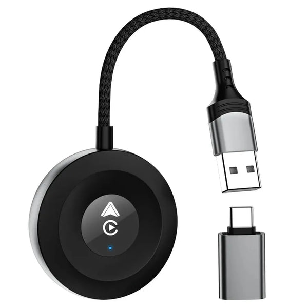 HKM-738707 2-in-1 Wireless CarPlay and Android Auto Adapter for Seamless In-Car Connectivity