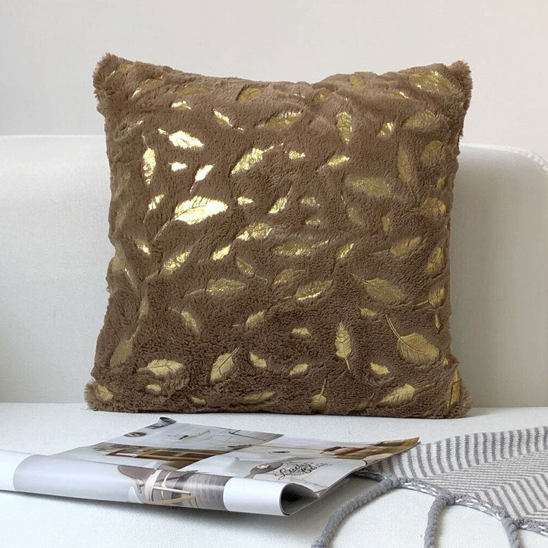 HKM-738707 Modern European Style Plaid Cotton and Linen Pillowcase, Blended Material, Chinese Pattern Design