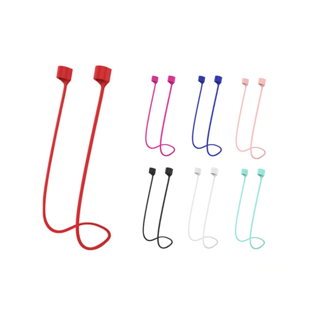 HKM-738707 Wireless Bluetooth Headset Anti-Lost Magnetic Silicone Lanyard in Multiple Colors